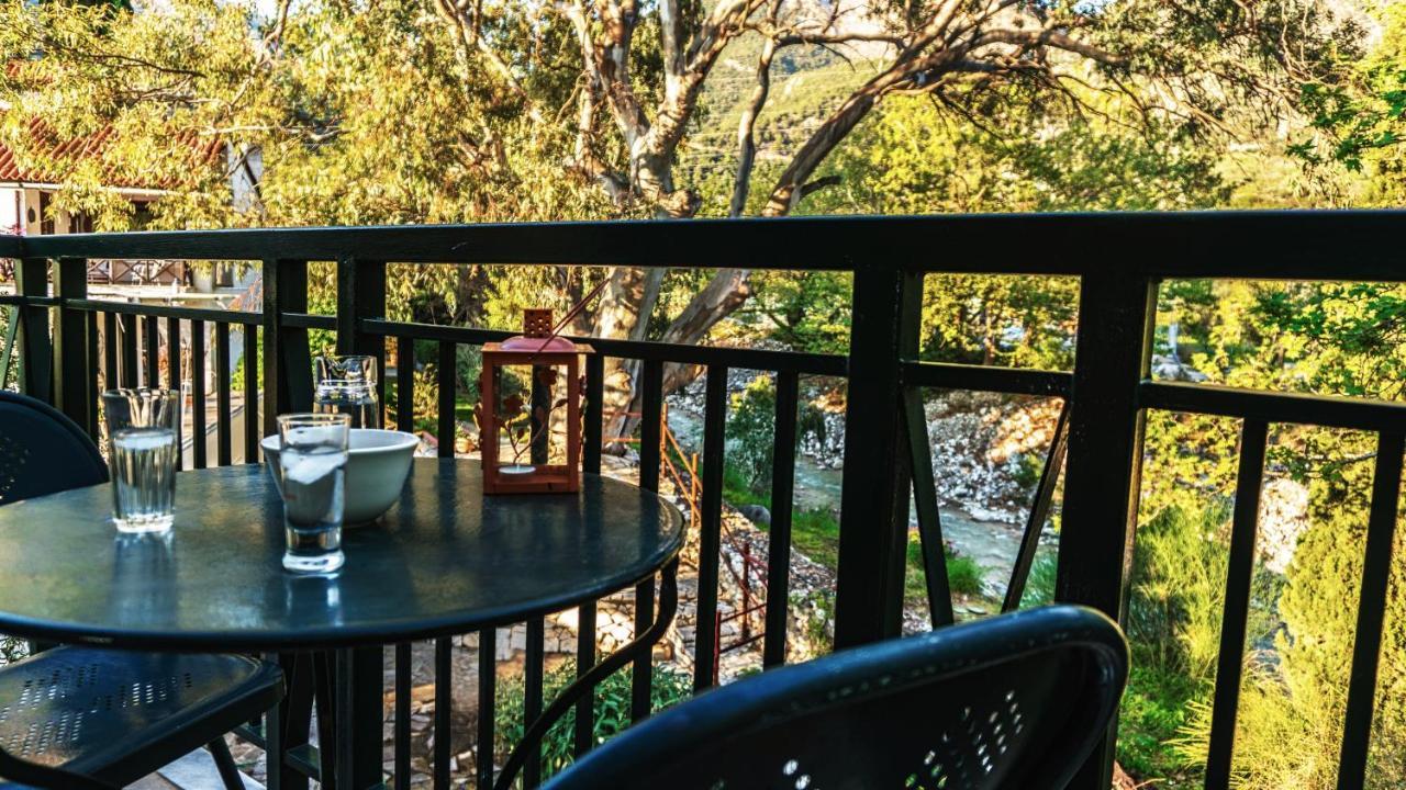 Steinturm Mit Dach-Terrasse Zwischen Fluss, Meer Und Gebirge- Spiti Pirgos Paralia Sergoulas Eksteriør bilde
